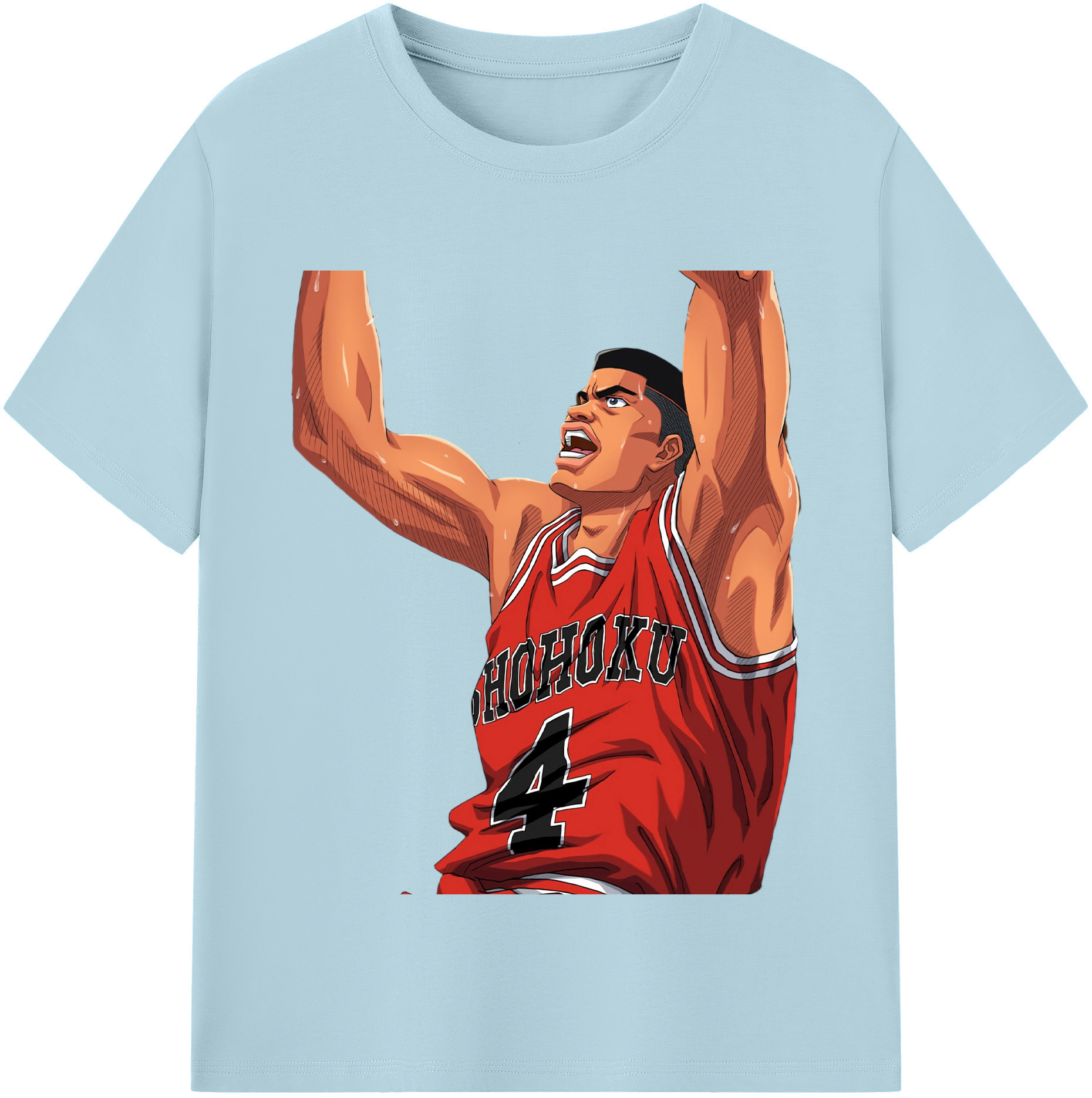 SLAM DUNK／スラムダンク 綿100％半袖Tシャツ（フロントプリント）
